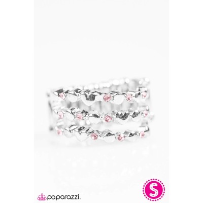 Happy Hearts Pink Ring